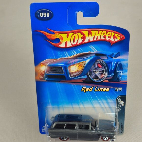 HOT WHEELS 8 CRATE 3/5 RED LINES 098 - MINT - GRAY - (K221) - Picture 2 of 8